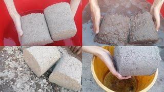 Hand made gritty cement texture new shape+new video water+dry crumbling 