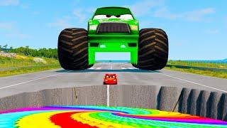 Epic Escape: Lightning McQueen vs Giant Chick Hicks Eater | BeamNG.Drive