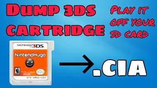 How to dump a 3ds cartridge to the SD card. Play it without the cartridge!