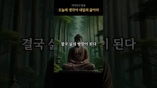오늘의 생각이 내일의 삶이다 | 석가모니 명언 #명상 #마음치유 #석가모니말씀