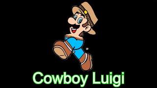 Hamburger Meme but its Cowboy Luigi