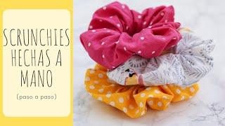 CÓMO hacer SCRUNCHIES a MANO (Paso a paso)️