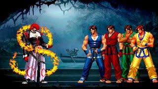 [KOF Mugen] Destructive God Iori vs Kim Kaphwan Team