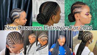 Latest New Cornrows Hairstyles For 2024 African Black Women Hairstyles Ideas