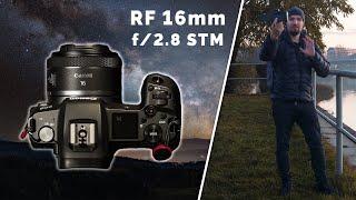 Good for ASTROPHOTOGRAPHY and VLOGGING?? Canon RF 16mm f/2.8 STM in-depth review | RAWs to download