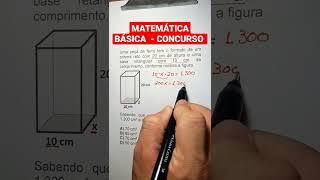 MATEMÁTICA BÁSICA  : CONCURSO. #shortssprintbrasil