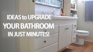 Even if you're renting, you can upgrade your bathroom with these quick & easy DIY ideas