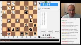 5 minute chess #448: IM Greg Shahade vs thegift