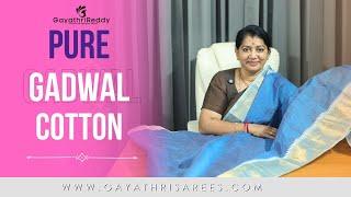 Pure Gadwal Cotton Sarees. Price Starting From Rs.1881/-  | #GayathriReddy |