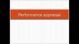 performance Appraisal # education