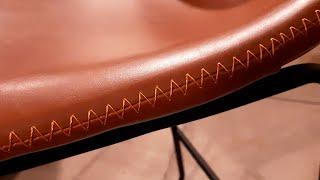 Nice Leather looking Counter Height Bar Stools