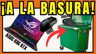 ¡INCREÍBLE! TIRAN UN PORTÁTIL GAMING Y RATONES! LA BASURA QUE EMOCIONÓ A SPIELBERG.