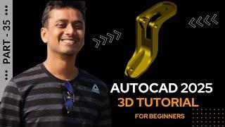 AutoCAD 2025 3D Tutorial for Beginners || AutoCAD 2D to 3D convert || AutoCAD 2025 Tutorial