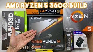 AMD Ryzen 5 3600 GIGABYTE B450 AORUS M OCPC RAM INNO3D GTX 1650 Gaming PC Build