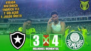 VIRADA HISTÓRICA E DE CAMPEÃO | BOTAFOGO 3X4 PALMEIRAS | MELHORES MOMENTO | BRASILEIRÃO | 01/11/2023