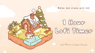 1 Hour - Relax & study with me Lofi | Christmas with Mushie #timer #1hour #1hourloop #relaxing #calm