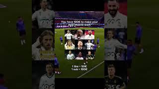 You have 100€ to make your Real Madrid team  #football #recommended #fyp #footballshorts