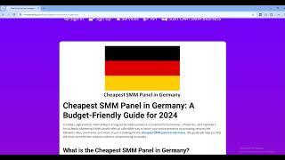 Cheapest SMM Panel in Germany