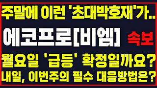 [에코프로 / 에코프로비엠] [속보] 주말에 이런 '초대박호재'가.. 월요일 '급등' 확정일까요? 내일, 이번주의 필수 대응방법!! 이 영상은 꼭 보셔야합니다!! #박부장