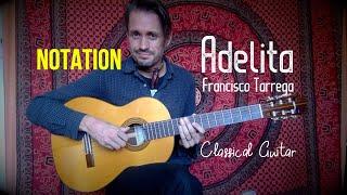 Adelita by F. Tarrega | Notation on screen | PDF Sheet Music