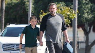 Ben Affleck Holds Hands With Samuel While Escorting Him Home From School