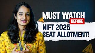 NIFT Final Result 2025 | B.Des Seat Matrix | Nift Seat allotment | Preference list| Document list