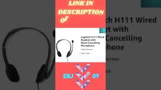 Logitech H111 Wired Headset, Stereo Headphones Audio Jack for PC/Mac/Laptop/Smartphone/Tablet,#short