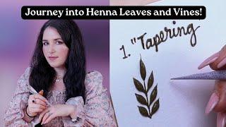  Beginner Henna Class: Mastering Whimsical Leaves and Vines Like a Pro!  PART ONE