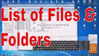 How to Create A Printable List of Files and Folders in A Directory - Windows Helping Trick r list