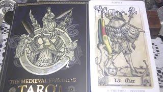 THE MEDIEVAL TAROT DECK SET/BY ALEJANDRO R. ROZÀN/SHOWS EXQUISITE FEATHER'S & CENTURYS OLD CARD ART