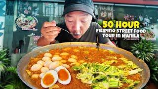 50 HOUR Filipino STREET FOOD & SEAFOOD MARKET Tour! BEST CHEAP EATS in Manila