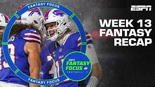 Week 13 Fantasy Recap + Studs and Duds | Fantasy Focus 