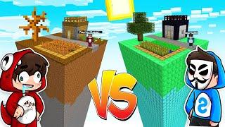 MINECRAFT: ¡CHUNK NOOB vs CHUNK PRO! ️ BATALLA DE SKYBLOCK RETO con Mikecrack