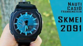 Nauti-Casio Frankenstein Skmei 2091 digital-analog watch review #skmei #skmeiwatch #gedmislaguna