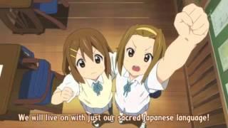 Yui and Ritsu's thoughts on English