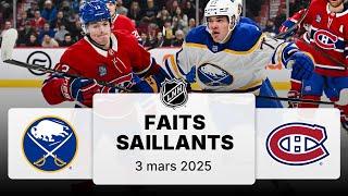 Sabres vs Canadiens 03/03 | Faits saillants