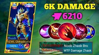 100% HYPER ZHASKINSANE 6K DAMAGE (BRUTAL DAMAGE) ZHASK BEST ITEM BUILD 2023 | MOBILE LEGENDS