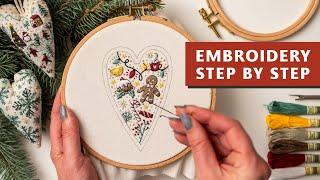 SWEET PARTY Pattern - CHRISTMAS ORNAMENT | Hand Embroidery Tutorial For Beginners