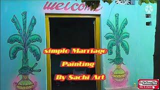 marriage wall art painting, wedding simple painting #Sachi Art