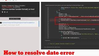 How to resolve error Call to a member function format() on bool