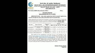 Various Jobs in Delhi Skill and Entrepreneurship University,Delhi...