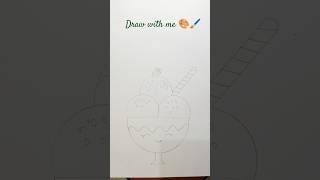 How to draw a cute cup icecream।। step by step drawing #art