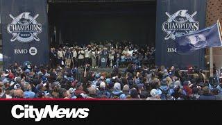 Argos fans take over downtown Toronto