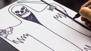 How To Draw The Grim Reaper for Halloween!