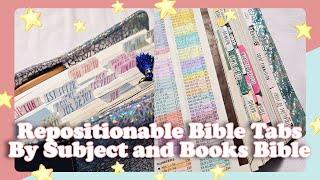 I Made Repositionable Bible Tabs - Topic Subject Tabs and Tabs for Books of the Bible - Top Tabs