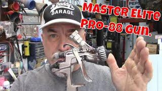 Bronco hood primer with the Master Elite Pro-88 paint gun.