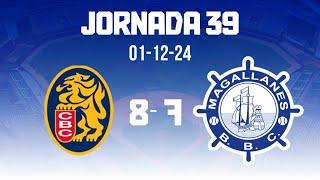 JORNADA 39 RESUMEN - Leones del Caracas 8 - Navegantes del Magallanes 7 - 24-25 (1-12-24)