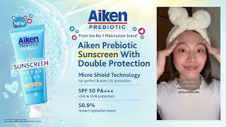 #AikenPrebioticSunscreen SPF50 PA+++ | Super Lightweight & Fast Absorption