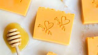 Handmade honey soap  Naturally colored soap recipe with essential oils 