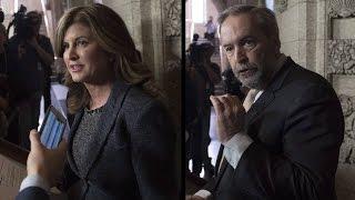 Rona Ambrose, Tom Mulcair slam federal budget